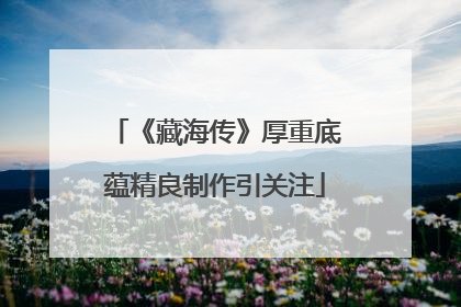 《藏海传》厚重底蕴精良制作引关注