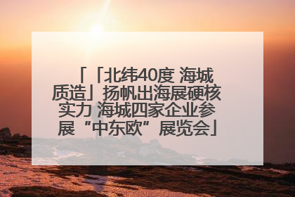 「北纬40度 海城质造」扬帆出海展硬核实力 海城四家企业参展“中东欧”展览会