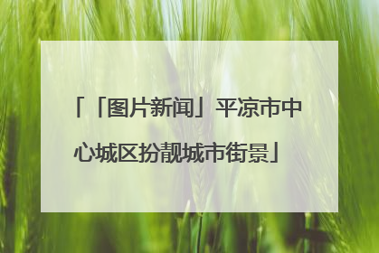 「图片新闻」平凉市中心城区扮靓城市街景
