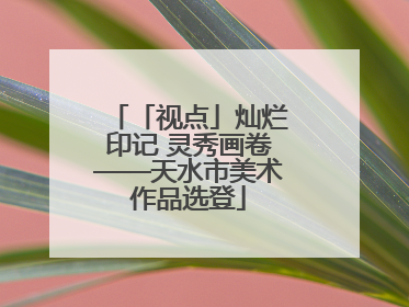 「视点」灿烂印记 灵秀画卷——天水市美术作品选登