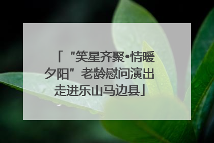 “笑星齐聚•情暖夕阳”老龄慰问演出走进乐山马边县