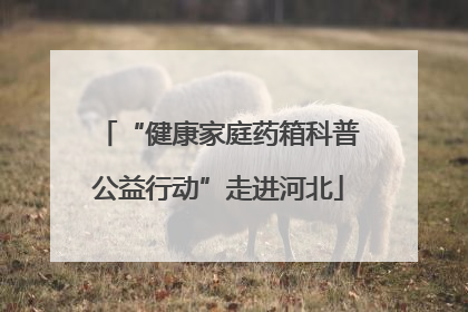 “健康家庭药箱科普公益行动”走进河北