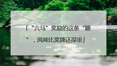 “六马”奖励的这条“腿”，风味比奖牌还厚重