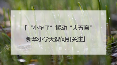 “小垫子”撬动“大五育” 新华小学大课间引关注