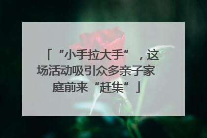 “小手拉大手”，这场活动吸引众多亲子家庭前来“赶集”