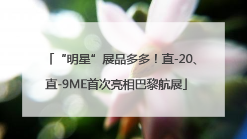 “明星”展品多多！直-20、直-9ME首次亮相巴黎航展