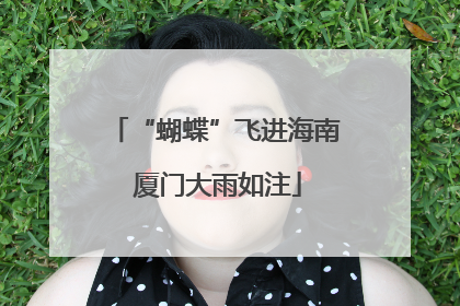 “蝴蝶”飞进海南 厦门大雨如注