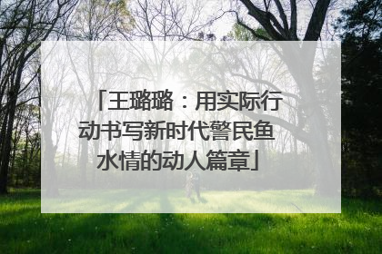 王璐璐：用实际行动书写新时代警民鱼水情的动人篇章