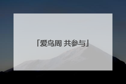 爱鸟周 共参与