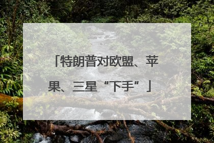 特朗普对欧盟、苹果、三星“下手”