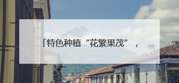 特色种植“花繁果茂”，富民产业释放发展新动能