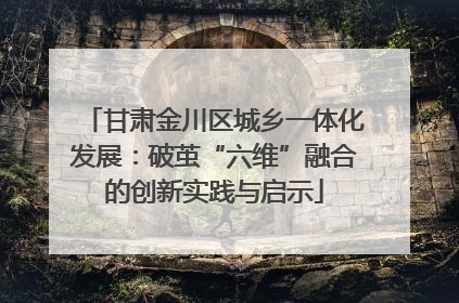甘肃金川区城乡一体化发展：破茧“六维”融合的创新实践与启示