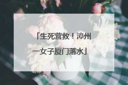 生死营救！漳州一女子厦门落水