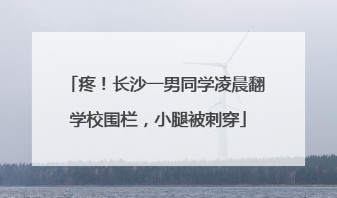 疼！长沙一男同学凌晨翻学校围栏，小腿被刺穿