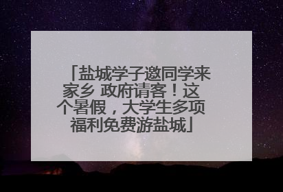 盐城学子邀同学来家乡 政府请客！这个暑假，大学生多项福利免费游盐城