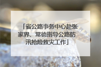 省公路事务中心赴张家界、常德指导公路防汛抢险救灾工作