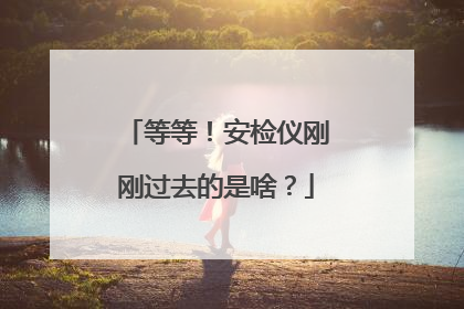 等等！安检仪刚刚过去的是啥？