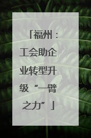 福州：工会助企业转型升级“一臂之力”