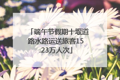 端午节假期十堰道路水路运送旅客15.23万人次