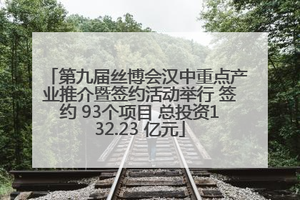 第九届丝博会汉中重点产业推介暨签约活动举行 签约 93个项目 总投资132.23 亿元