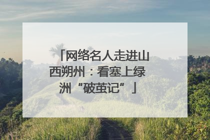 网络名人走进山西朔州：看塞上绿洲“破茧记”