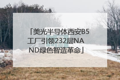 美光半导体西安B5工厂引领232层NAND绿色智造革命