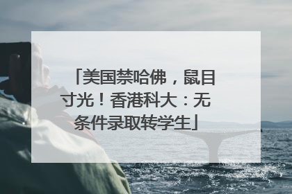 美国禁哈佛，鼠目寸光！香港科大：无条件录取转学生