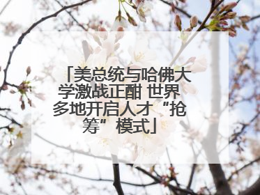 美总统与哈佛大学激战正酣 世界多地开启人才“抢筹”模式