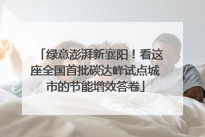 绿意澎湃新襄阳！看这座全国首批碳达峰试点城市的节能增效答卷