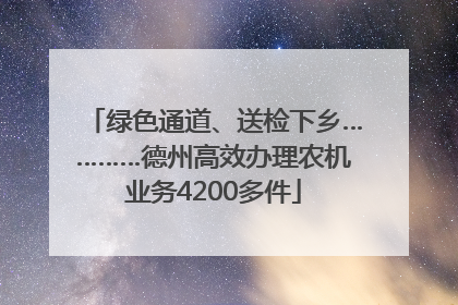 绿色通道、送检下乡…………德州高效办理农机业务4200多件