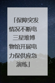 保障突发情况不断电 三星堆博物馆开展电力保供应急演练