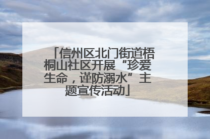 信州区北门街道梧桐山社区开展“珍爱生命，谨防溺水”主题宣传活动