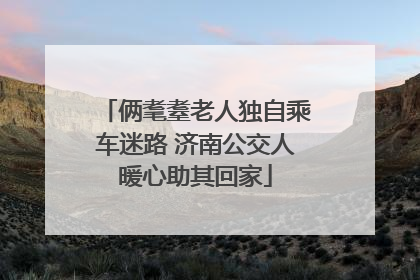 俩耄耋老人独自乘车迷路 济南公交人暖心助其回家