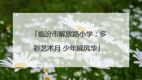 临汾市解放路小学：多彩艺术月 少年展风华