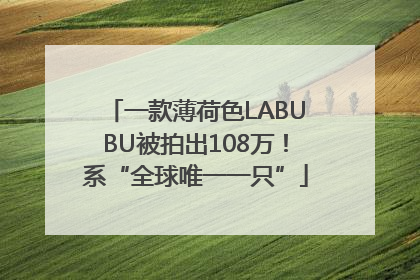 一款薄荷色LABUBU被拍出108万！系“全球唯一一只”