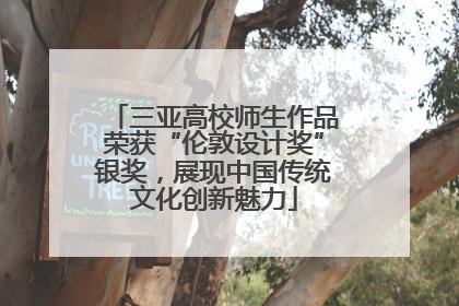 三亚高校师生作品荣获“伦敦设计奖”银奖，展现中国传统文化创新魅力