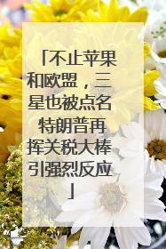 不止苹果和欧盟，三星也被点名 特朗普再挥关税大棒引强烈反应