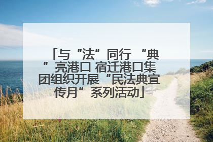 与“法”同行 “典”亮港口 宿迁港口集团组织开展“民法典宣传月”系列活动