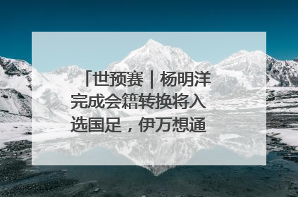 世预赛｜杨明洋完成会籍转换将入选国足，伊万想通了要打双后腰？