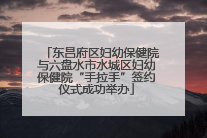 东昌府区妇幼保健院与六盘水市水城区妇幼保健院“手拉手”签约仪式成功举办