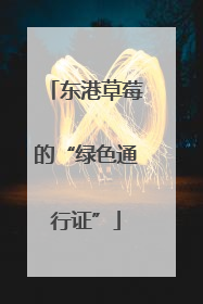 东港草莓的“绿色通行证”