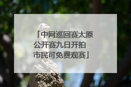 中网巡回赛太原公开赛九日开拍 市民可免费观赛