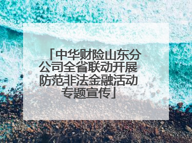 中华财险山东分公司全省联动开展防范非法金融活动专题宣传