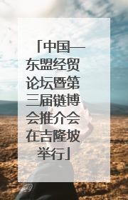 中国—东盟经贸论坛暨第三届链博会推介会在吉隆坡举行