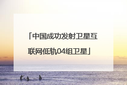中国成功发射卫星互联网低轨04组卫星