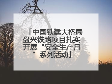 中国铁建大桥局盘兴铁路项目扎实开展“安全生产月”系列活动