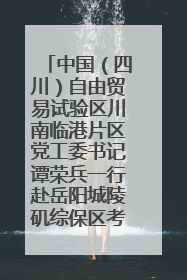 中国（四川）自由贸易试验区川南临港片区党工委书记谭荣兵一行赴岳阳城陵矶综保区考察