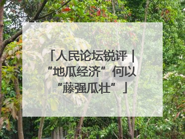 人民论坛锐评｜“地瓜经济”何以“藤强瓜壮”