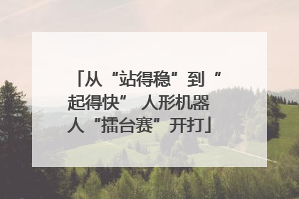 从“站得稳”到“起得快” 人形机器人“擂台赛”开打