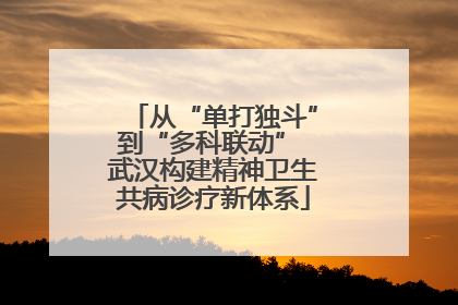 从“单打独斗”到“多科联动” 武汉构建精神卫生共病诊疗新体系